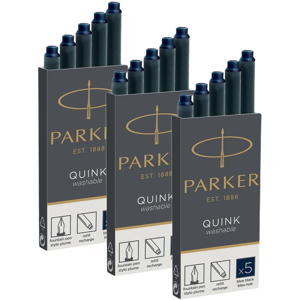Набор Картриджей Parker Quink 15 шт синие 3 упаковки 11 410BLU3