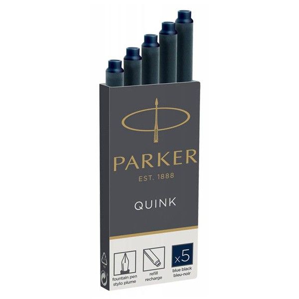 Картриджи Quink для перьевых ручек Parker Темно-синие 11 410BLB