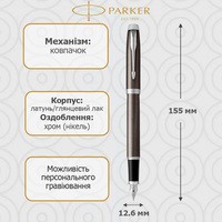 Перьевая ручка Parker IM 17 Dark Espresso CT FP F 22 311