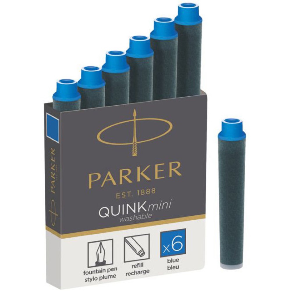 Картриджи Parker Quink Mini синие 6 пр 11 510BLU