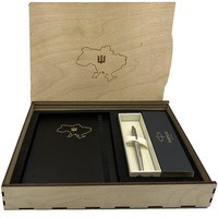 Подарочный набор Коробка + Шариковая ручка Parker JOTTER 17 16132_T212b + Еженедельник Brunnen 2024 А5 черный 10-791 66 904UKR