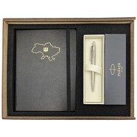 Подарочный набор: Коробка + Шариковая ручка Parker JOTTER 17 16132_T205b + Еженедельник Brunnen 2024 А5 черный 10-791 66 904UKR