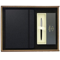 Подарочный набор: Коробка + Шариковая ручка Parker JOTTER 17 CT BP 15 632 + Блокнот Brunnen 2024 Черный 10-791 66 904