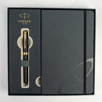 Набор Parker SONNET Matte Black Lacquer GT FP F перьевая ручка + блокнот Parker 84 811b24