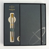 Набор Parker SONNET Stainless Steel GT BP шариковая ручка + блокнот Parker 84 132b24