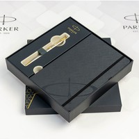 Набор Parker SONNET Stainless Steel GT BP шариковая ручка + блокнот Parker 84 132b24