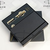 Набор Parker URBAN Muted Black GT FP F перьевая ручка + блокнот Parker 30 011b24