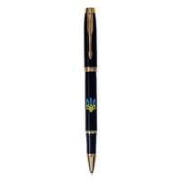 Ручка-роллер Parker IM 17 UKRAINE Black GT RB Трезубец сине-желтый 22022_T0016u