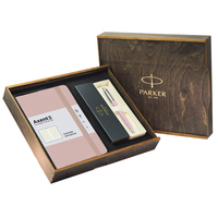 Подарочный набор: Коробка+Шариковая ручка Parker JOTTER 17 15 932_706+Блокнот Axent Partner Soft Skin 8616-24-A