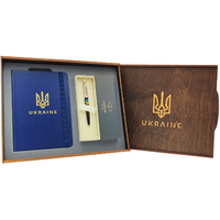 Подарочный набор: Коробка + Шариковая ручка Parker JOTTER Ukraine 15632_T1026u + Блокнот Axent Partner Ukraine Cиний