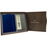 Фото Подарочный набор: Ручка Parker Jotter 16 332 + Книга записная Axent Partner Герб + подарочная коробка